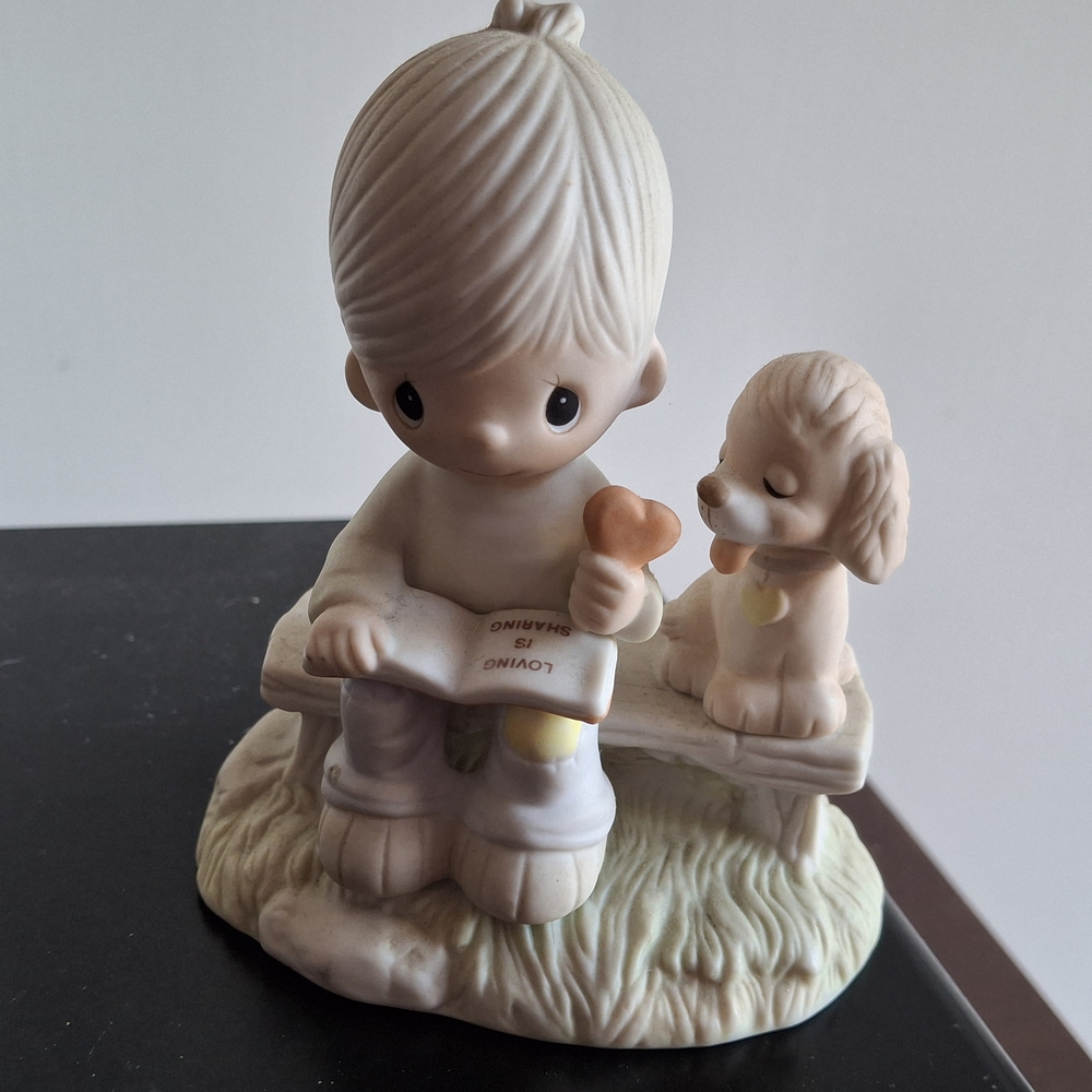 Precious Moments Boy with Puppy Figurine